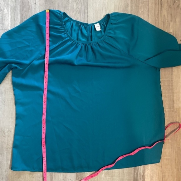Old Navy XL scope necked blouse. Lagoon blue color - Picture 5 of 10
